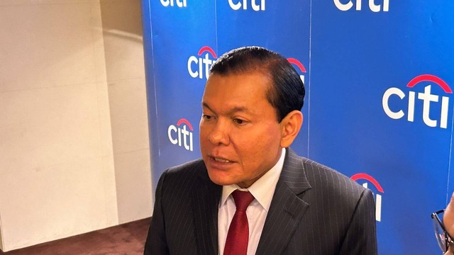 CEO Citi Indonesia, Batara Sianturi, pada Konferensi Pers Pemaparan Ekonomi dan Kinerja Keuangan Citi Indonesia Semester 1 2023, Jakarta, Kamis (10/8/2023). Foto: Nabil Jahja/kumparan