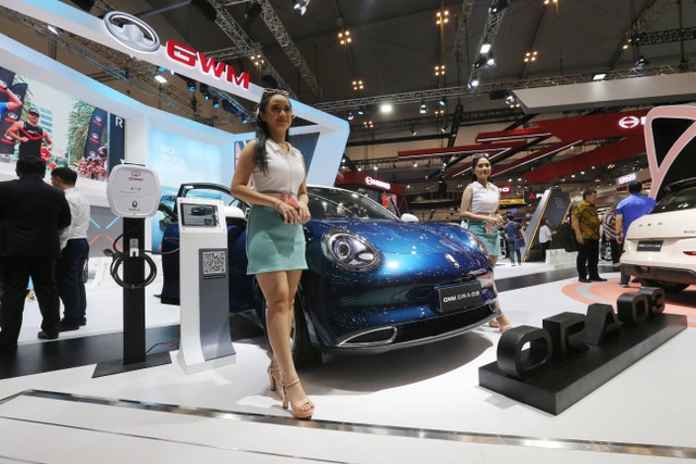 Merek Great Wall Motor (GWM) resmi masuk pasar otomotif Indonesia melalui pameran GIIAS 2023. Foto: Aditia Noviansyah/kumparan