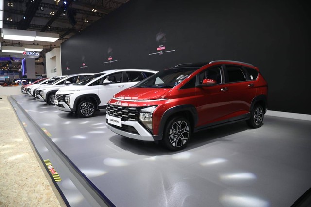 Mobil Hyundai Stargazer X di GIIAS 2023 di ICE BSD, Tangerang, Sabtu (12/8/2023).  Foto: Aditia Noviansyah/kumparan