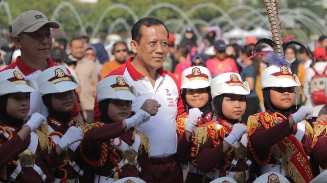 Korps Pembinaan Masyarakat (Korbinmas) & Badan Pemelihara Keamanan (Baharkam) Mabes Polri menyelenggarakan sebuah event bertajuk 'Sinergi, Aman, Merdeka'. Foto: Polri