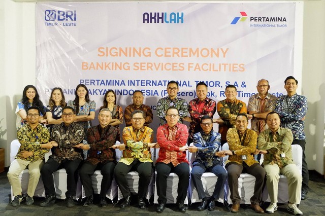 BRI Timor Leste sinergi dengan Pertamina International Timor S.A sediakan integrated banking solution pengelolaan SPBU. Foto: Dok. BRI