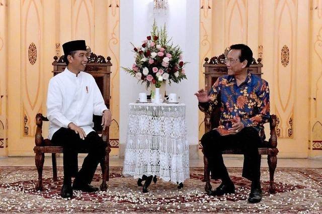 Pertemuan Jokowi dan Sultan HB X di Keraton Yogyakarta. Agus Suparto/ Fotografer Kepresidenan