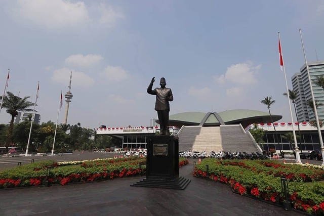 Suasana di kawasan Parlemen RI selama Sidang Tahunan MPR dan Sidang Bersama DPR-DPD Tahun 2023 di Gedung Nusantara, Kompleks Parlemen, Senayan, Jakarta, Rabu (16/8/2023). Foto: Jamal Ramadhan/kumparan