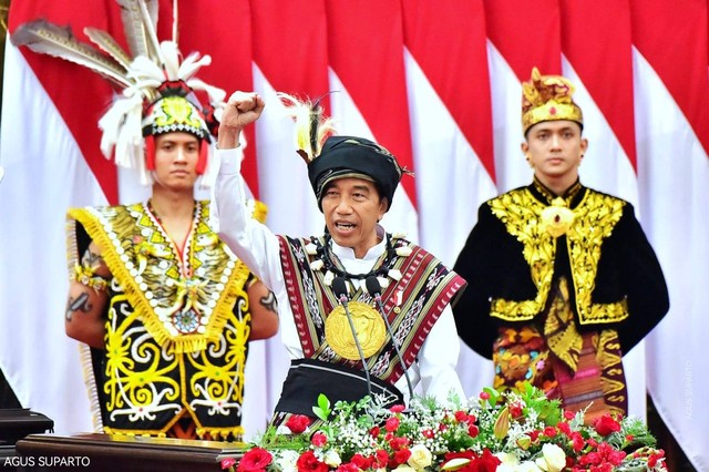 Presiden Jokowi di Sidang Tahunan MPR/DPR. Foto: Dok. Agus Suparto