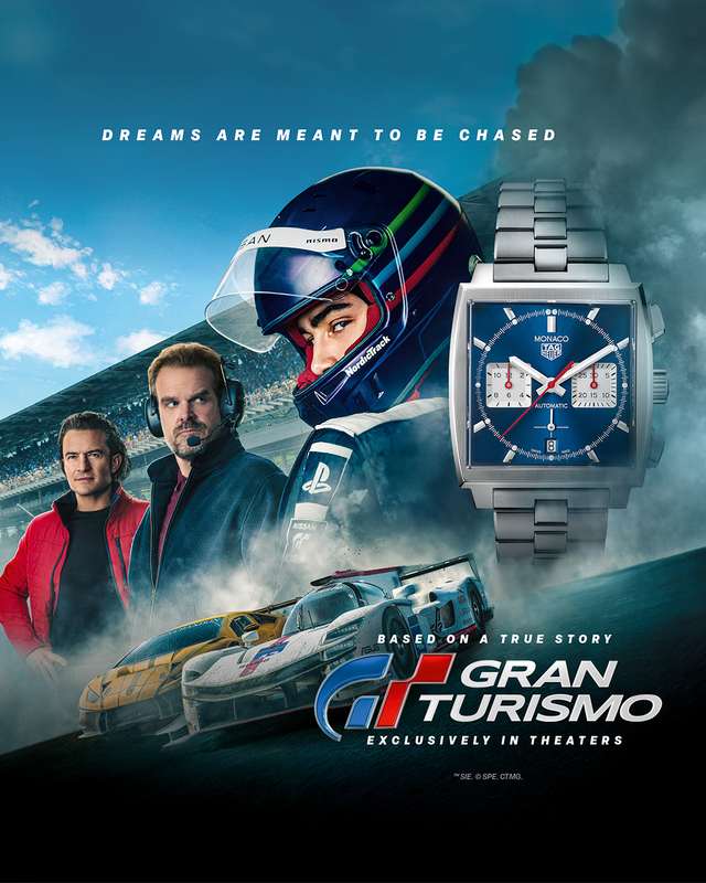 Jam tangan TAG Heuer Monaco mejeng di film Gran Turismo: Based on a True Story. Foto: TAG Heuer