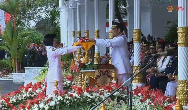 Upacara peringatan HUT ke-78 RI di Gedung Agung Yogyakarta, Kamis (17/8/2023). Foto: ist