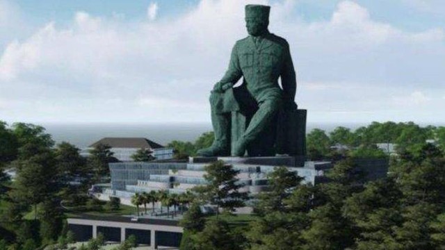 Desain patung Sukarno yang akan dibangun di kawasan Perkebunan Walini, Kecamatan Cikalongwetan, Kabupaten Bandung Barat (KBB).