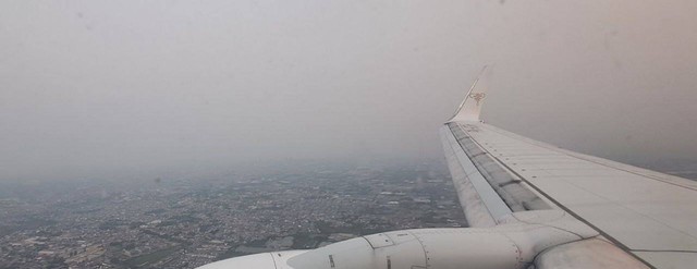 Polusi Udara Jakarta dari atas pesawat Sumber: Dokumentasi Pribadi