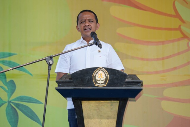 Menteri Investasi/Kepala BKPM Bahlil Lahadalia dalam kegiatan Orientasi Diponegoro Muda (ODM) tahun 2023, Minggu (20/8).  Foto: Kementerian Investasi/BKPM