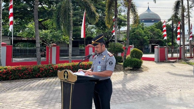 Lapas Idi Melaksanakan Upacara Peringatan HUT Kemenkumham Ke-78 Tahun 2023, Sumber Dokumentasi : Humas Lapas Idi