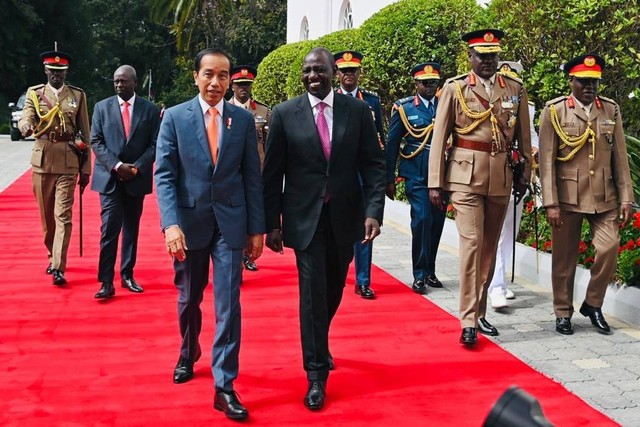 Presiden Joko Widodo bertemu dengan Presiden Republik Kenya William Ruto di State House, Nairobi, Republik Kenya, Senin (21/8/2023). Foto: Laily Rachev/Biro Pers Sekretariat Presiden