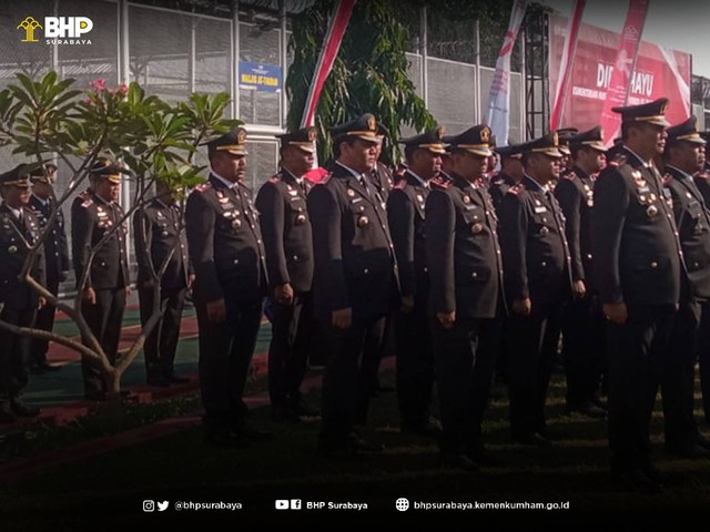 dok. Humas BHP Surabaya/Kepala BHP Surabaya mengikuti Upacara Peringatan Hari Kemenkumham Ke-78 se-Jatim di Madiun
