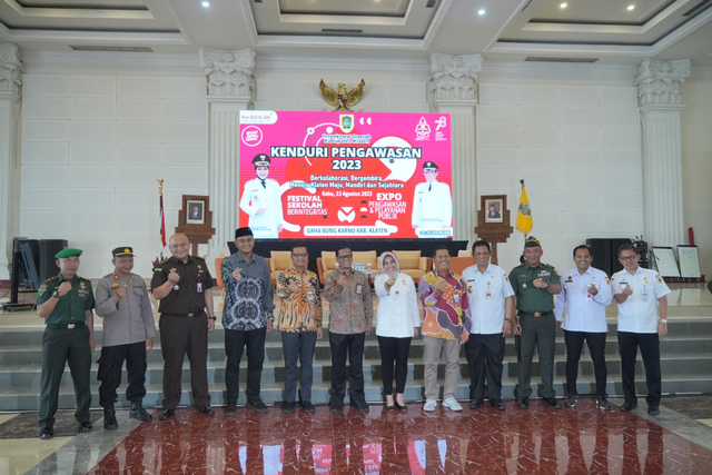 Gelaran kenduri pengawasan 2023 yang digelar Inspektorat Kabupaten Klaten di Grha Bung Karno, Rabu (23/08/2023). Foto: Dok. Istimewa