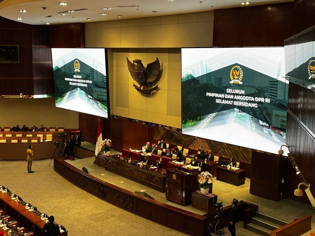 Sidang parpurna DPR RI ke-3 masa sidang I tahun sidang 2023-2024, Kamis (24/8/2023). Foto: Haya Syahira/kumparan