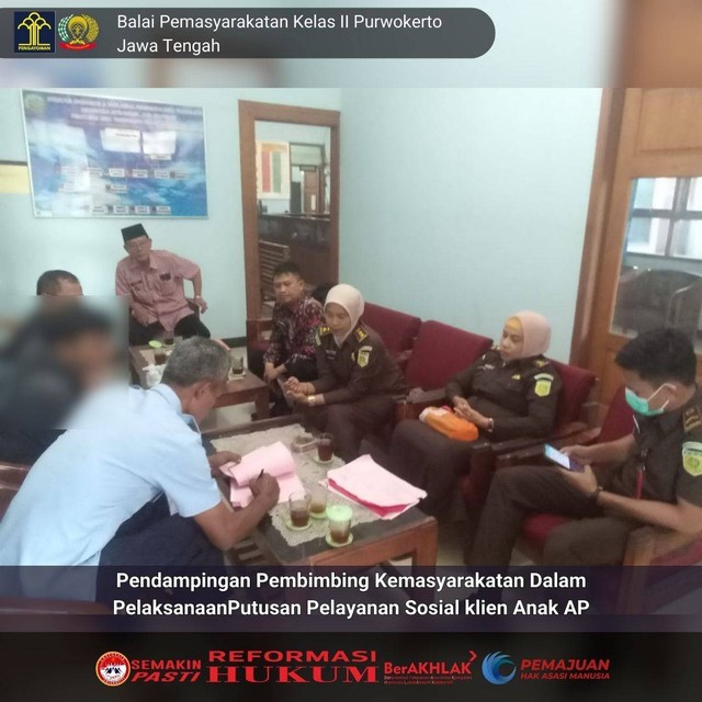 Pendampingan PK Dalam Pelaksanaan Putusan Pelayanan Sosial klien Anak AP
