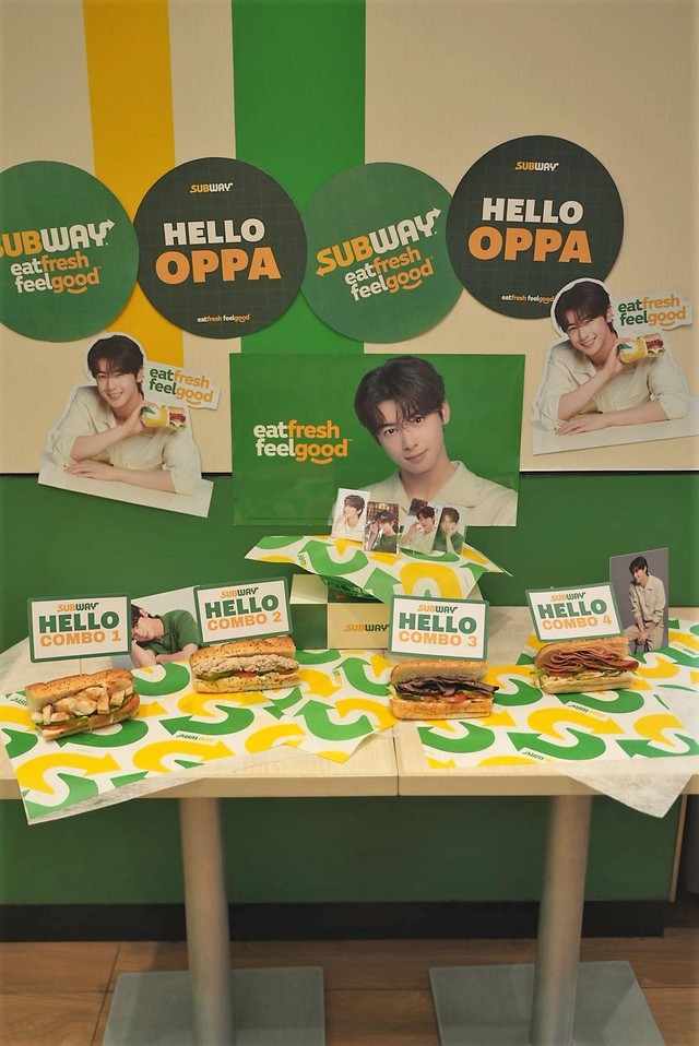 Subway Indonesia luncurkan menu kolaborasi dengan aktor Korea, Cha Eun-Woo. Foto: Subway