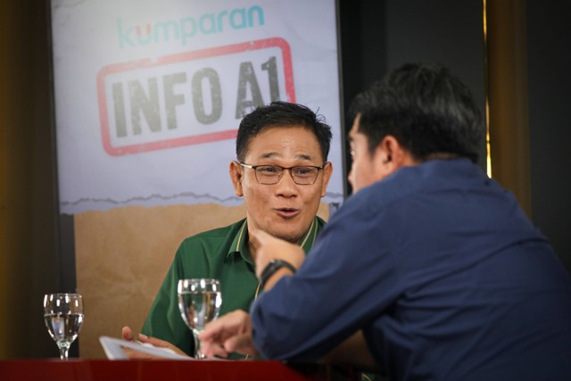 Politikus Budiman Sudjatmiko hadir di program Info A1 kumparan pada Jumat (25/8). Foto: Aditia Noviansyah/kumparan