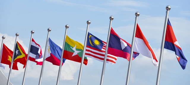 Bendera negara-negara ASEAN. Foto: dok. Kemenkeu