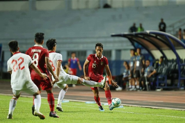 Pertandingan Timnas U-23 Indonesia melawan Vietnam pada Piala AFF, di Rayong Province Stadium, Thailand, Sabtu (26/8/2023). Foto: Dok. PSSI