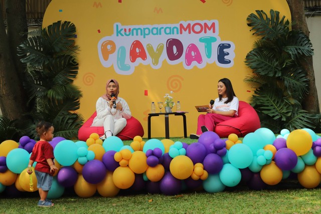 Keseruan kumparanMOM Playdate di Taman Komunitas kumparan, Jakarta, Minggu (27/8/2023).  Foto: Fitra Andrianto/kumparan