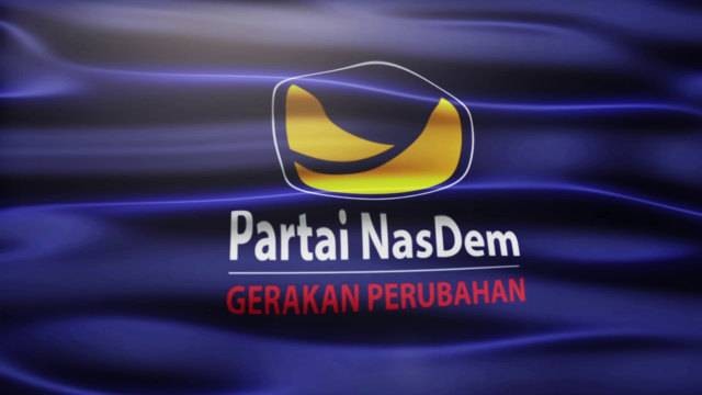 Ilustrasi bendera Partai NasDem.