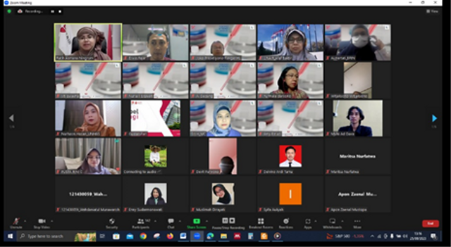 Gambar: Foto kegiatan webinar “Friday Scientific Sharing Seminar” Pusat Rekayasa Genetika BRIN, melalui zoom. (Sumber dok. Foto pribadi)