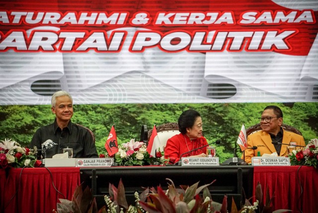 Pertemuan PDIP dengan Partai Hanura di Kantor DPP PDIP, Jakarta, Senin (28/8/2023). Foto: Jamal Ramadhan/kumparan