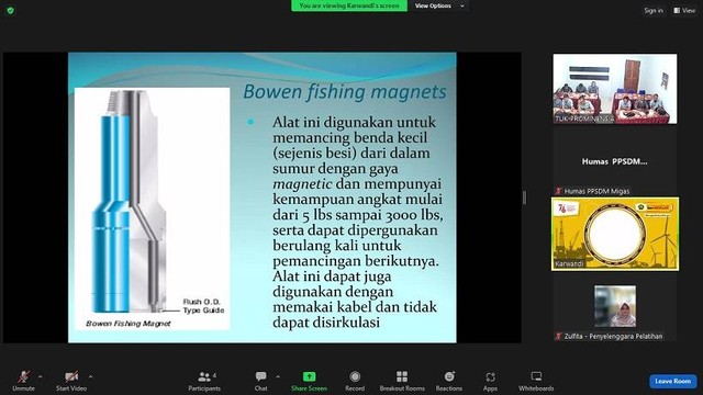 PPSDM Migas Asah Pemahaman Operator Lantai dan Menara Perawatan Sumur. (Dok. Humas PPSDM Migas)