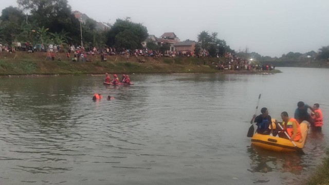 Bocah laki-laki tenggelam di Waduk Brigif pada Selasa (29/8) sore. Pencarian masih berlangsung. Foto: Dok. Istimewa