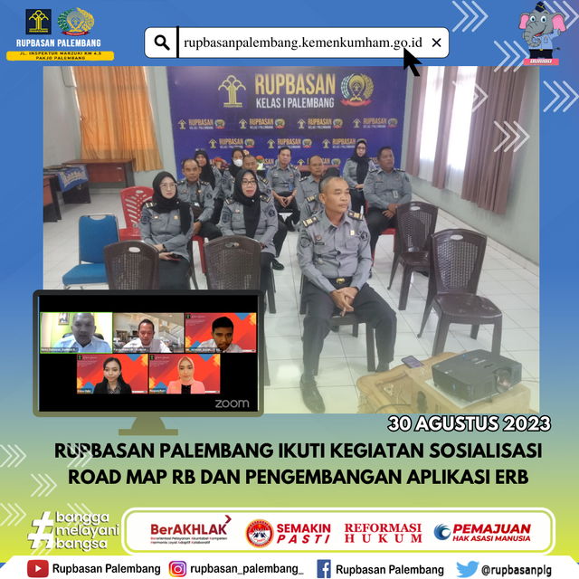 Jajaran Rupbasan Palembang Ikuti Webinar Strategi Komunikasi Efektif