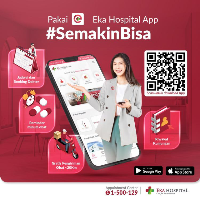 Layanan kesehatan mobile Eka Hospital App. Foto: Eka Hospital