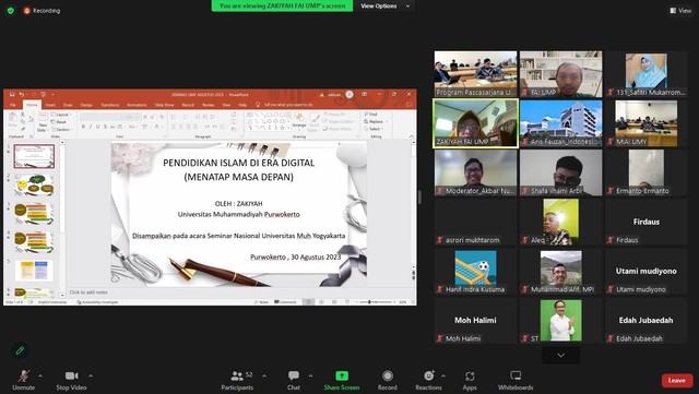 Ini Kata Pakar Pendidikan Islam Di Era Digital Assoc Prof Dr Zakiyah MSi