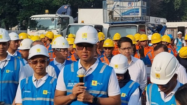 Direktur Utama PLN Darmawan Prasodjo di Istora Senayan, Kamis (31/8/2023).   Foto: Ave Airiza Gunanto/kumparan