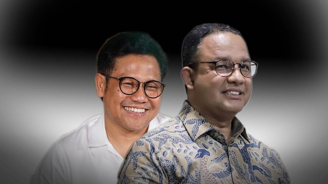 Kolase foto Bacapres Anies Baswedan dan Ketua Umum PKB Muhaimin Iskandar. Foto: kumparan