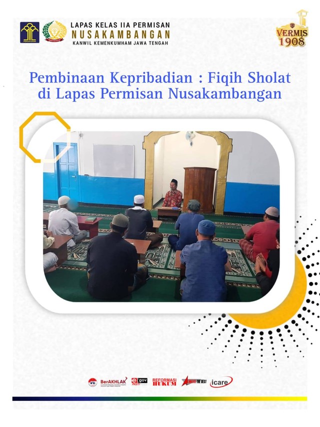 Pembinaan Kepribadian : Fiqih Sholat di Lapas Permisan Nusakambangan