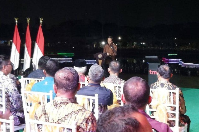 Presiden Joko Widodo meresmikan revitalisasi TMII, Jakarta, Jumat (1/9/2023).  Foto: Nadia Riso/kumparan