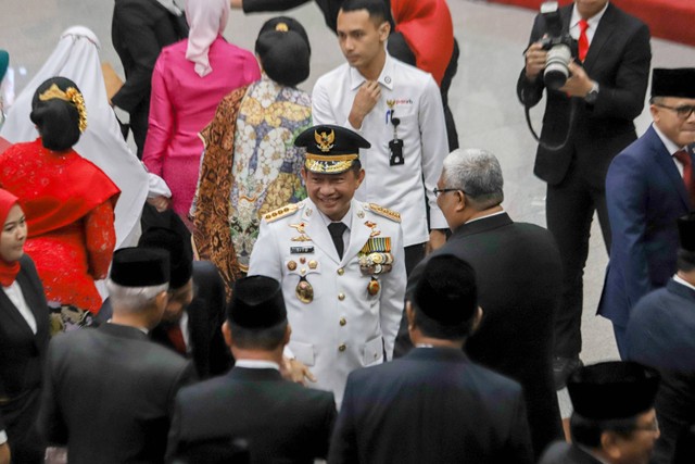 Mendagri Tito Karnavian usai melantik sembilan Pj Gubernur pengganti kepala daerah yang purna tugas per 5 September 2023 di Kementerian Dalam Negeri, Jakarta, Selasa (5/9/2023). Foto: Jamal Ramadhan/kumparan