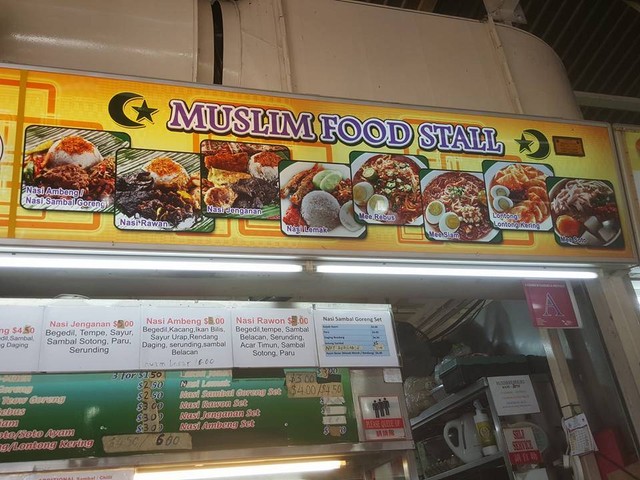 Muslim Food Stall, warung makan Muslim di Singapura. Foto: @Muslim Food stall