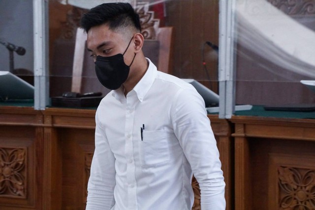 Mario Dandy Satrio menjalani sidang vonis kasus penganiayaan terhadap David Ozora di Pengandilan Negeri Jakarta Selatan, Kamis (8/9/2023). Foto: Fitra Andrianto/kumparan