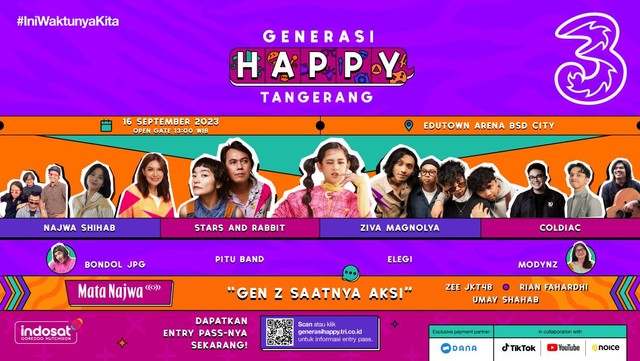 Festival Generasi Happy Tangerang di Edutown Arena BSD City, 16 September 2023. Foto: dok. Tri