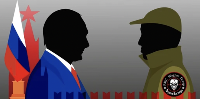 Ilustrasi Prigozhin vs Putin. Foto: shutterstock