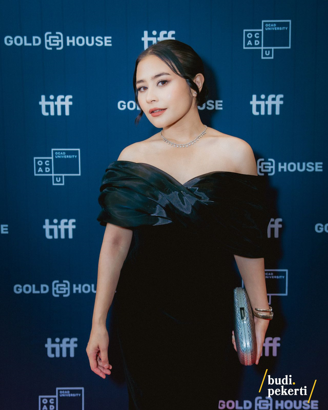 Prilly Latuconsina di red carpet di Toronto International Film Festival (TIFF) 2023. Foto: thePublicist/Arman Febryan