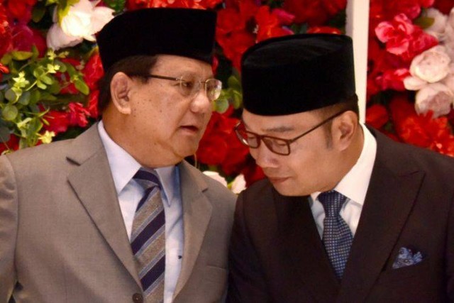 Ridwan Kamil bersama Prabowo Subianto. Foto: Dok. Humas Pemprov Jabar