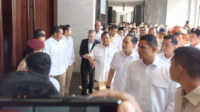 Suasana Konsolidasi Caleg Gerindra se-Jabar yang Dihadiri Prabowo Subianto di Hotel Pullman, Kota Bandung. Foto: Rachmadi Rasyad/kumparan