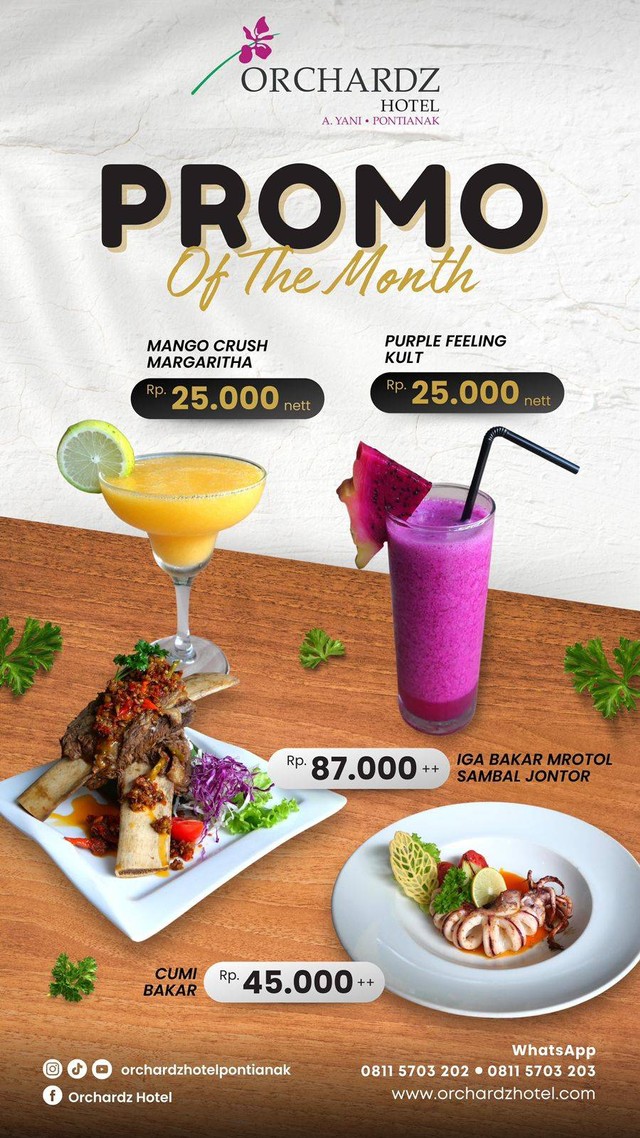 Orchadz Hotel Ayani menghadirkan promo Of The Month. Foto: Dok. Istimewa