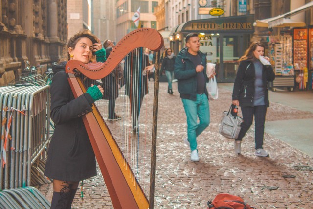 Cara Memainkan Alat Musik Harpa. Foto: Unsplash/Diane Picchiottino.