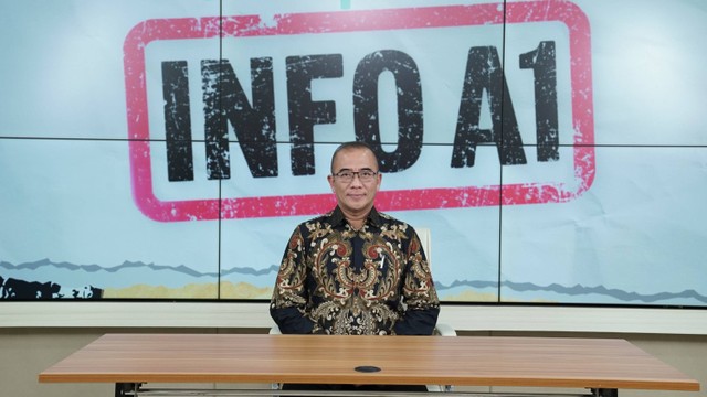 Ketua KPU Hasyim Asy'ari dalam program talkshow Info A1 kumparan.
 Foto: kumparan