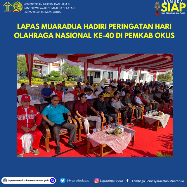 lapas muaradua hadiri peringatan hari olahraga nasional ke-40