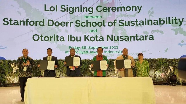 Deputi Pendanaan dan Investasi Otorita Ibu Kota Nusantara (OIKN) Agung Wicaksono mengungkapkan Stanford University telah memberikan letter of intent (LOI) atau komitmen awal untuk berinvestasi di Ibu Kota Negara (IKN) Nusantara. Foto: Instagram/@bambangsusantono