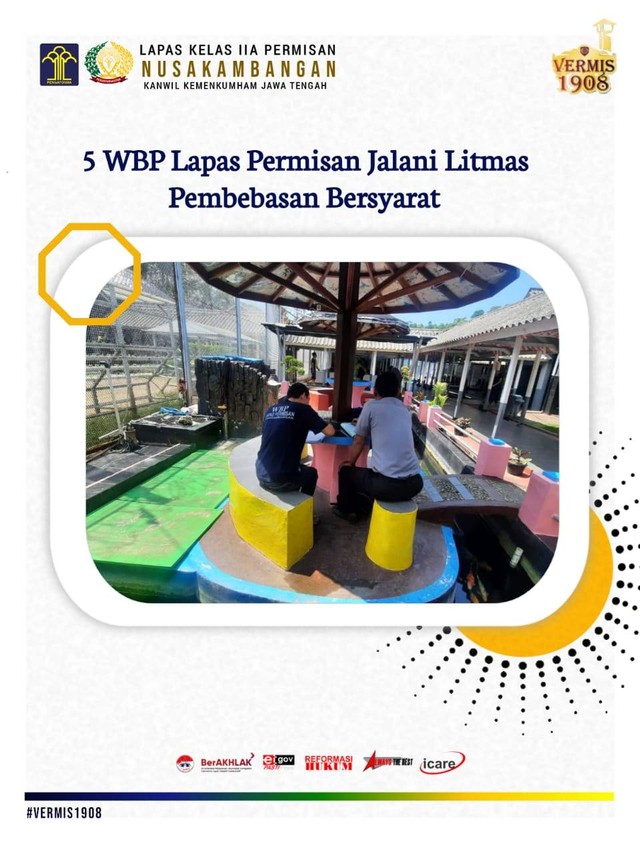 5 WBP Lapas Permisan Jalani Litmas Pembebasan Bersyarat